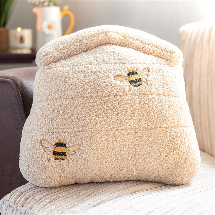 White Beehive Boucle Cushion, image 2 of 5