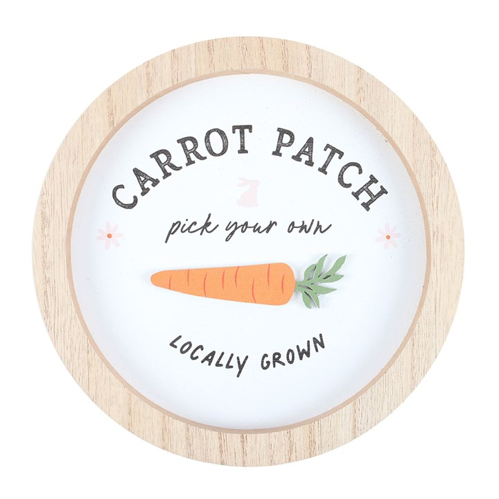 Carrot Patch Round 3D Wall Plaque, image 2 of 5