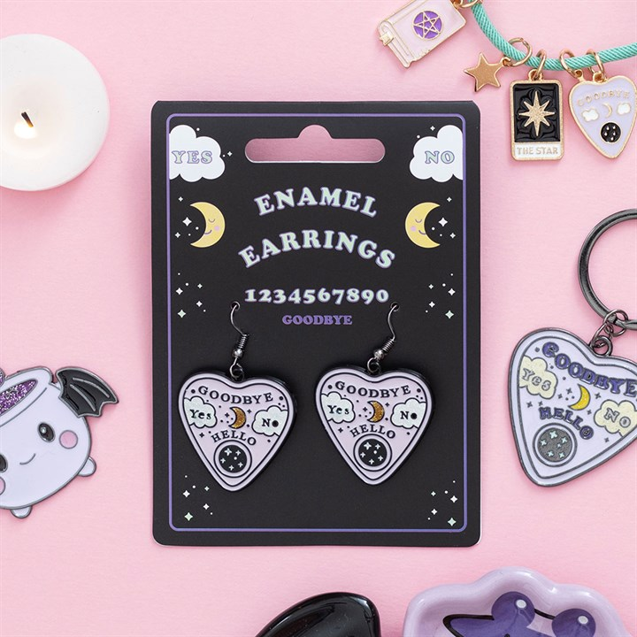 Pastel Talking Board Planchette Earrings, image 2 of 7