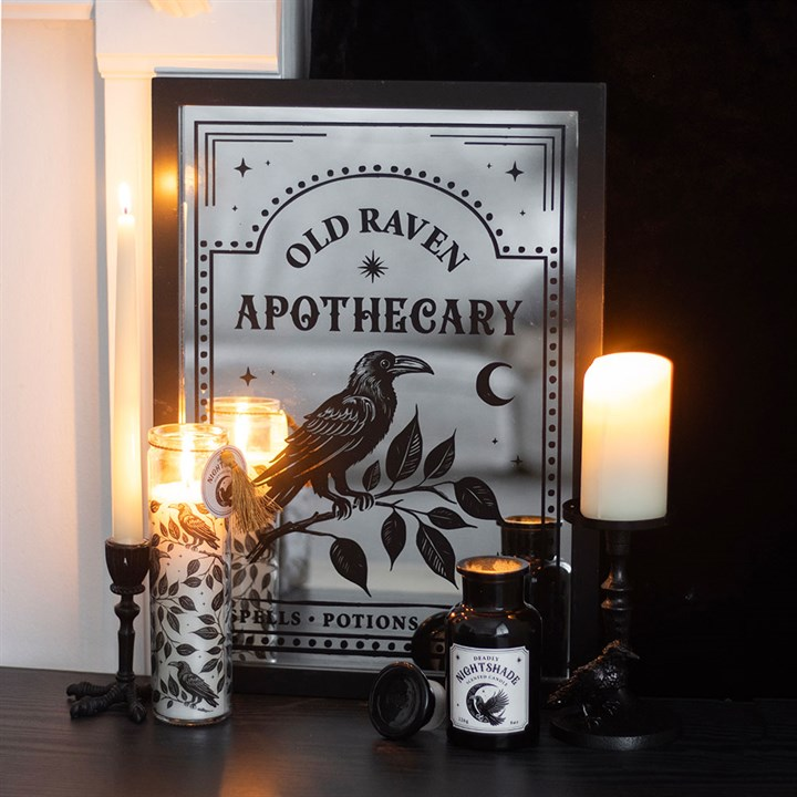 Mystic Raven Pillar Candle Holder, image 5 of 5