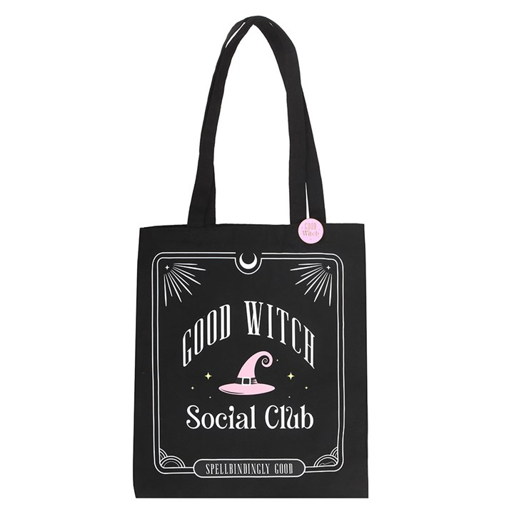 Good Witch Social Club Polycotton Tote Bag with Pin Badge, image 2 of 5