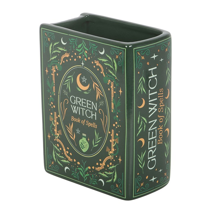 Green Witch Book Shaped Vase, image 5 of 6