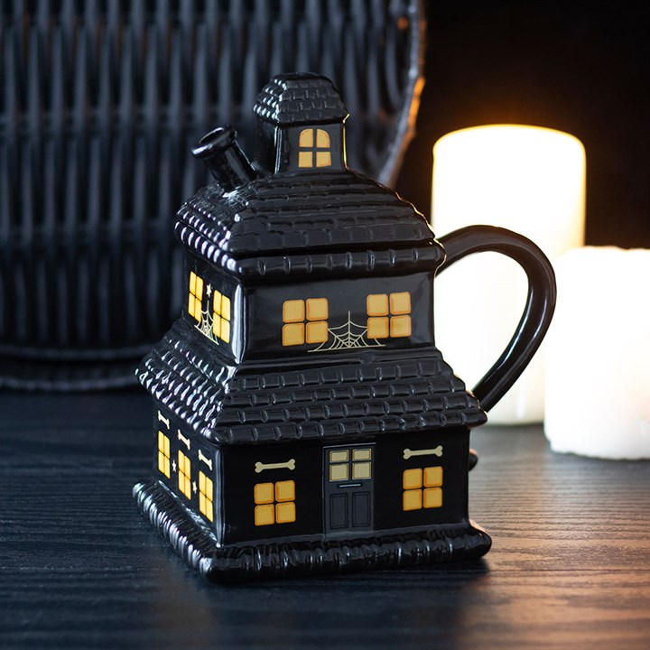 Black Haunted House Mug, image 1 of 5
