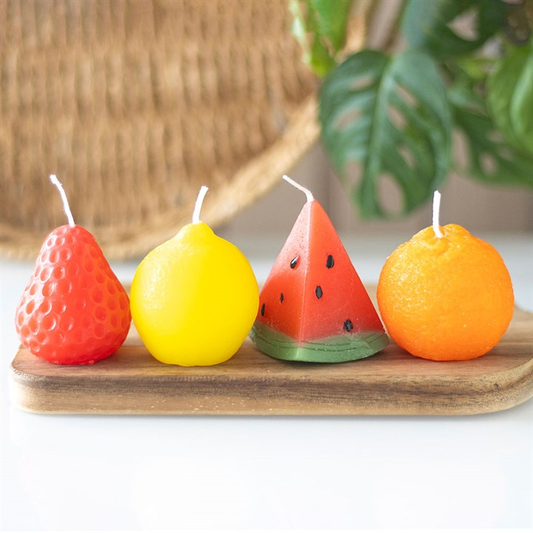 Set of 4 Fruit Shaped Candles, image 1 of 3