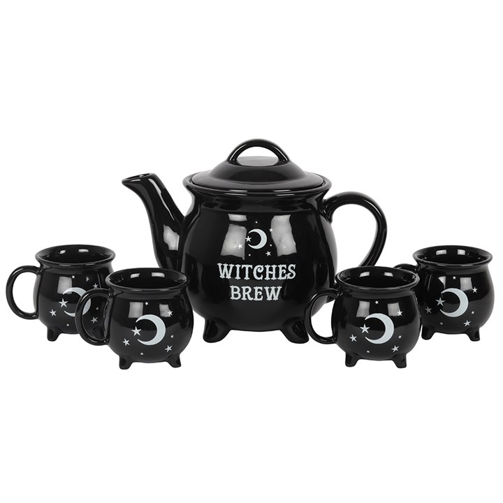 Witches Brew Ceramic Cauldron Tea Set, image 1 of 6