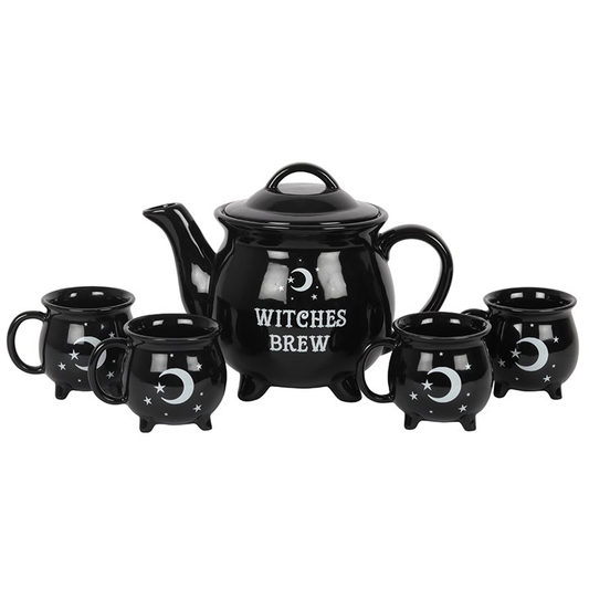 Witches Brew Ceramic Cauldron Tea Set, image 1 of 6