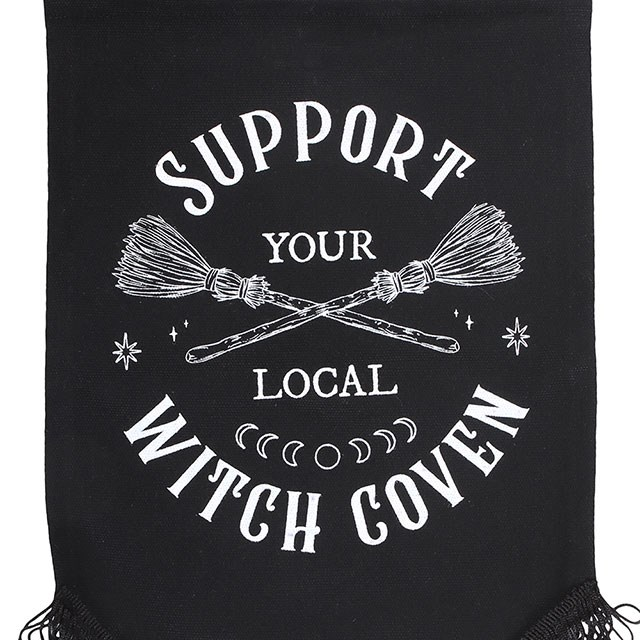 Support Your Local Witch Coven Hanging Fabric Banner, image 3 of 4