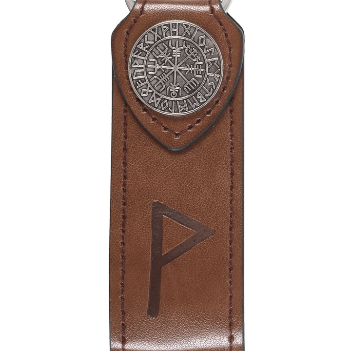 Joy Viking Rune Faux Leather Keyring, image 3 of 5