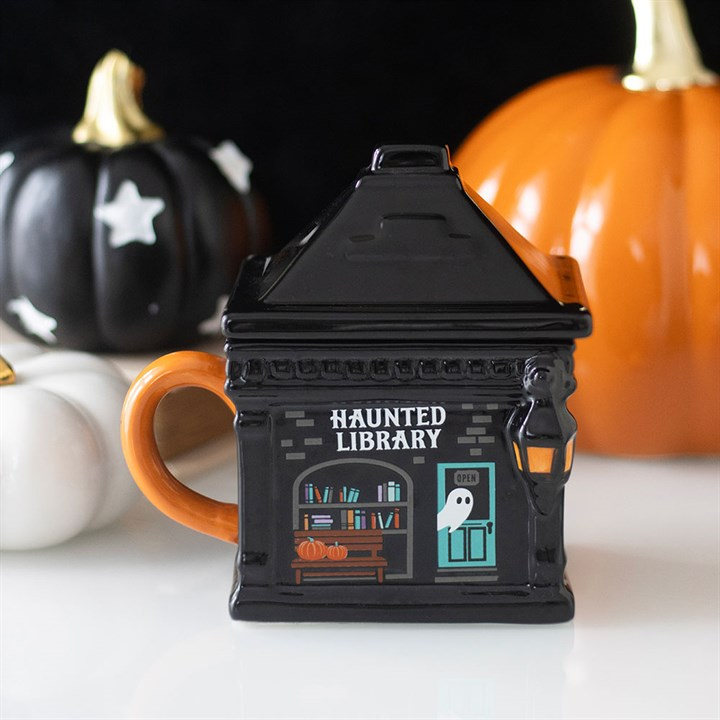 Haunted Library Lidded Mug, image 1 of 6