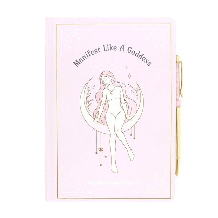 Goddess Energy A5 Manifestation Journal and Rose Quartz Crystal Pen, image 2 of 6