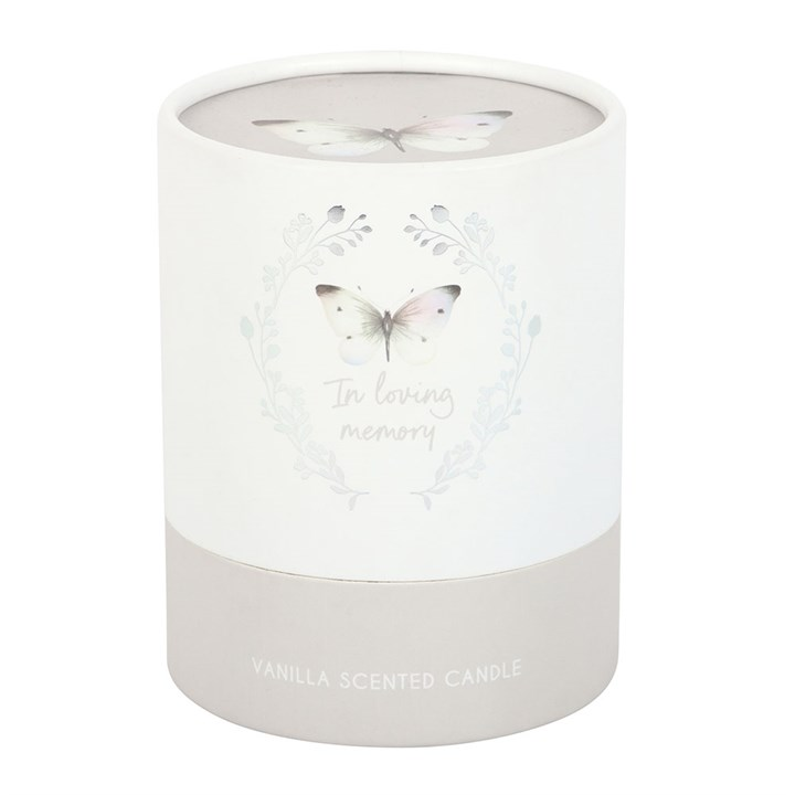 In Loving Memory White Butterfly Vanilla Candle, image 4 of 5