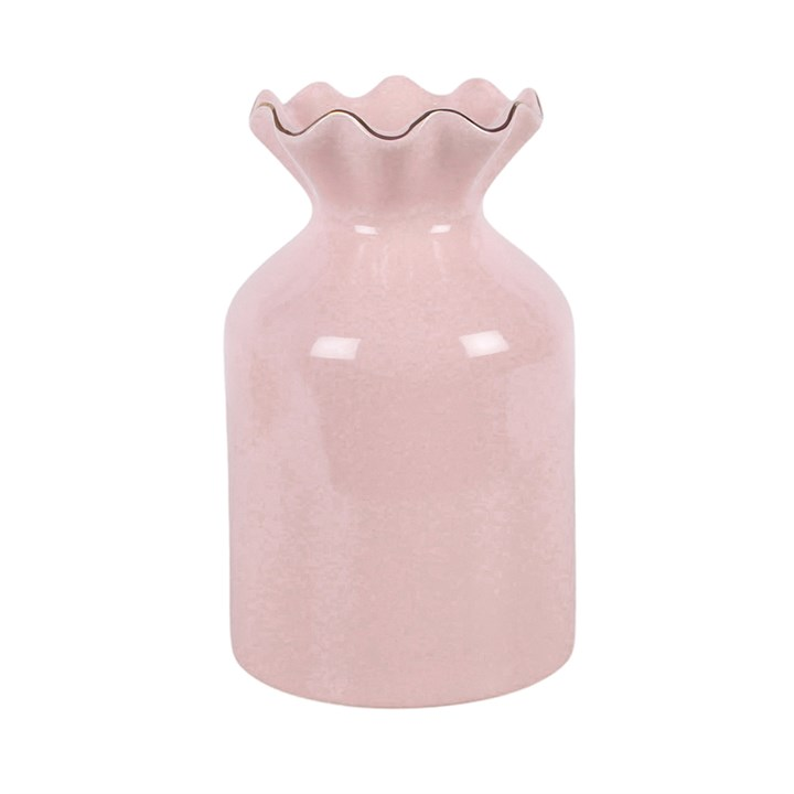 Pink Fluted Flower Vase, image 4 of 6