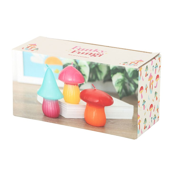 Set of 3 Mushroom Shaped Candles, image 4 of 4