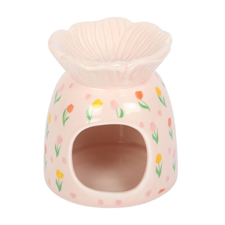 Tulip Print Oil Burner and Wax Warmer, image 2 of 5