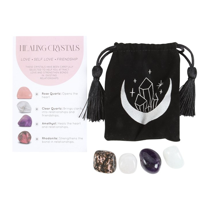 Love Healing Crystal Set with Moon Trinket Dish, image 3 of 6