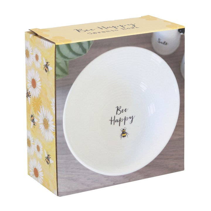 Bee Happy Ceramic Bowl, image 3 of 5