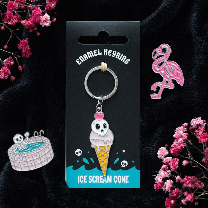 Ice Scream Cone Keyring, image 1 of 5