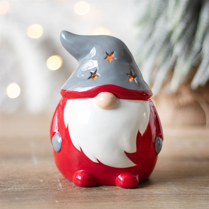 Red and Grey Gonk Tealight Holder, image 1 of 6