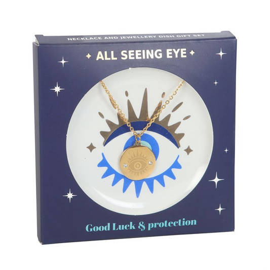 All Seeing Eye Necklace & Dish Gift Set, image 1 of 6