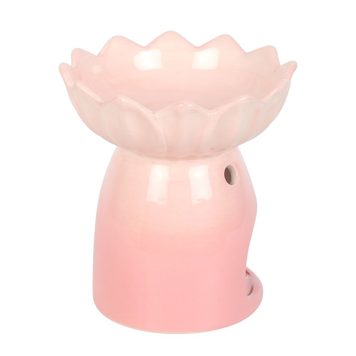 Pink Water Lily Oil Burner and Wax Warmer, image 3 of 5