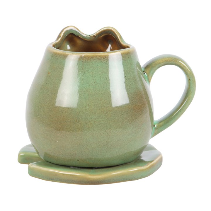 Frog Shaped Mug and Lily Pad Saucer, image 4 of 6