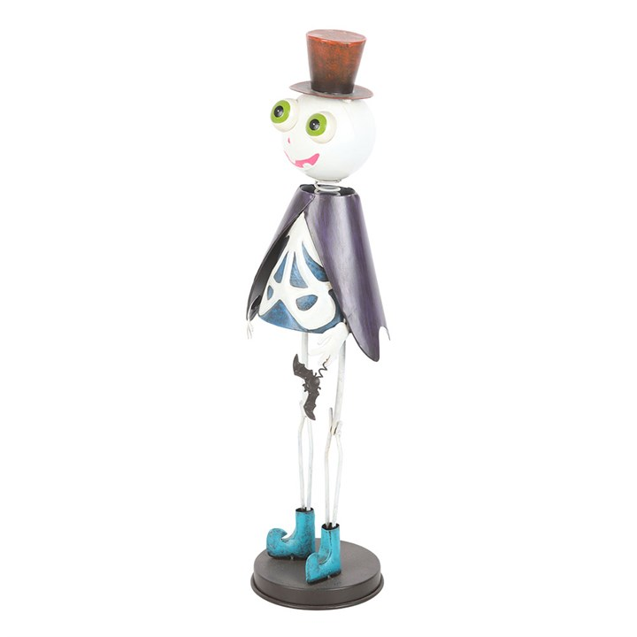 Metal Skeleton Ornament with Top Hat, image 3 of 4