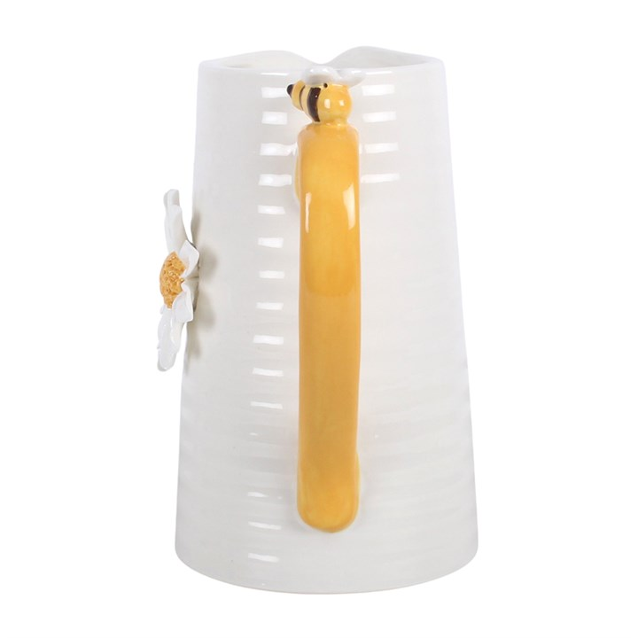 3D Daisy and Honey Bee Ceramic Flower Jug, image 4 of 5