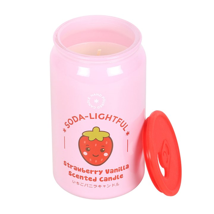 Strawberry Vanilla Soda Can Candle, image 4 of 6