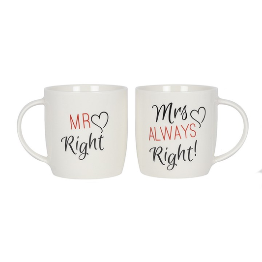 Set of 2 Mr & Mrs Mugs, image 1 of 2
