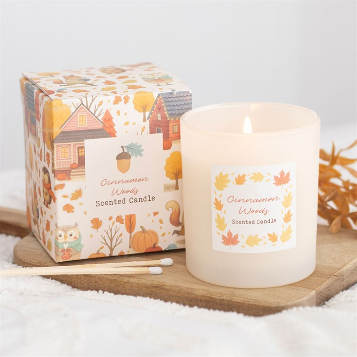 Cinnamon Woods Scented Candle, image 2 of 6