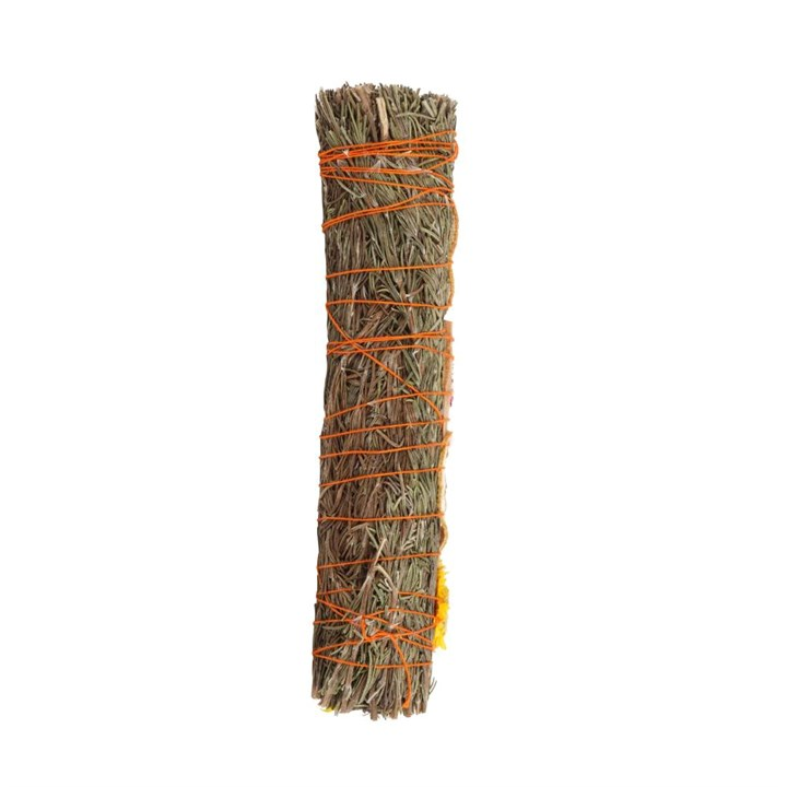 9in Ritual Wand Smudge Stick with Rosemary, Palo Santo and Quartz, image 2 of 5
