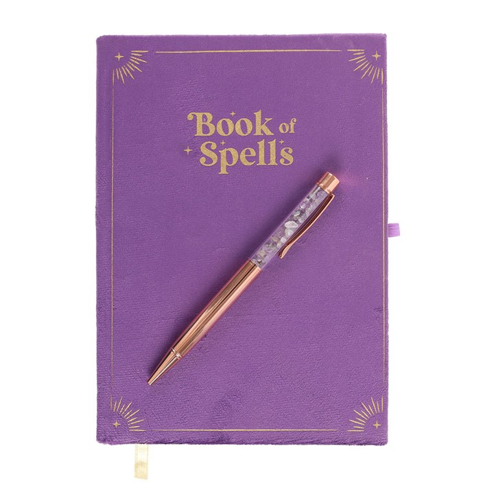 Book of Spells Journal with Amethyst Crystal Pen, image 3 of 6