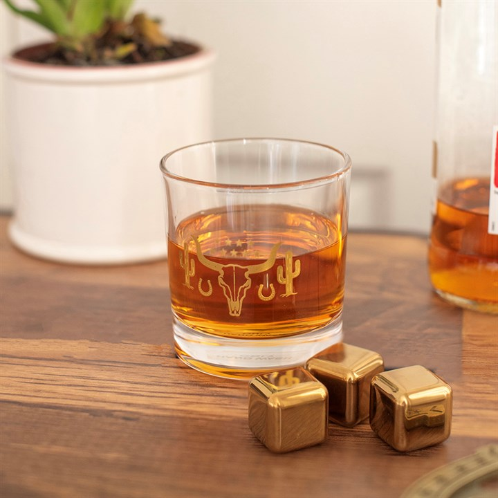Western Drinking Glass and Cooling Stone Set, image 2 of 6