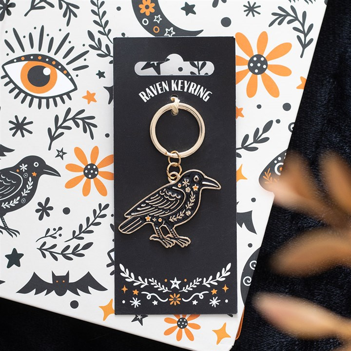 Folk Raven Keyring, image 1 of 4