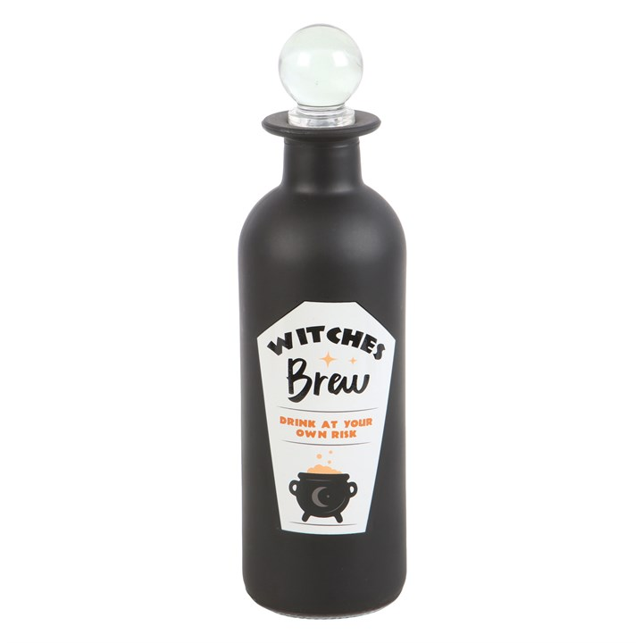 Decorative Witches Brew Glass Potion Bottle, image 2 of 5