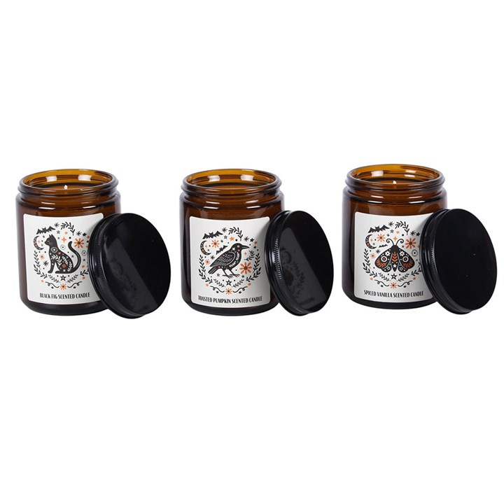 Set of 3 Frightful Folk Scented Candles, image 3 of 4