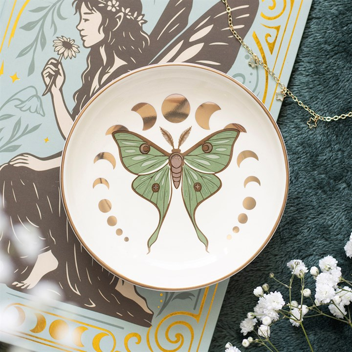Moonphase Moth Trinket Dish, image 1 of 6