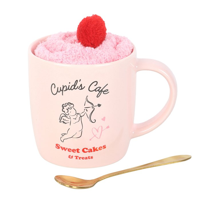 Cupid's Café Mug, Spoon and Socks Set, image 4 of 6