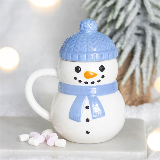 Winter Snowman Lidded Mug, image 1 of 7