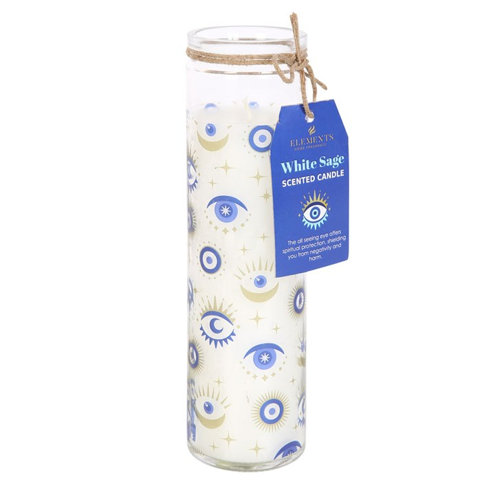 All Seeing Eye White Sage Tube Candle, image 1 of 3