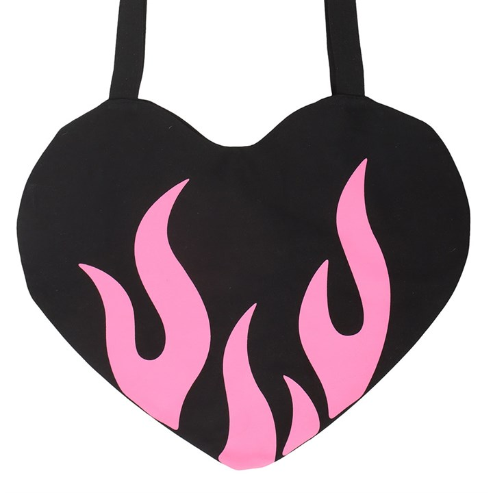 Burning Heart Satin Tote Bag, image 3 of 5