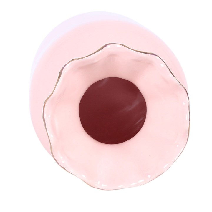Pink Fluted Flower Vase, image 5 of 6