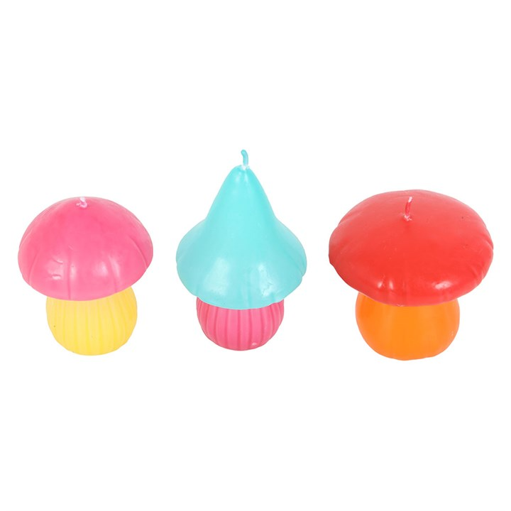 Set of 3 Mushroom Shaped Candles, image 3 of 4
