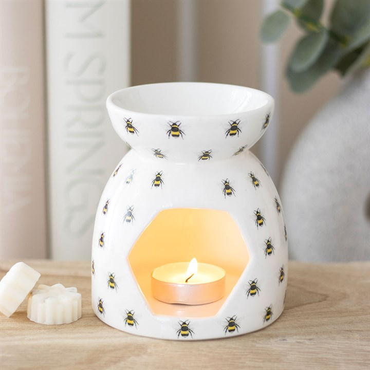 All Over Bee Print Oil Burner, image 1 of 5