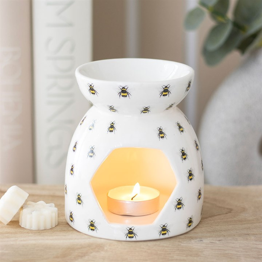 All Over Bee Print Oil Burner, image 1 of 5