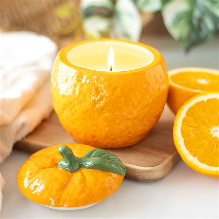 Orange Shaped Candle Jar, image 1 of 5