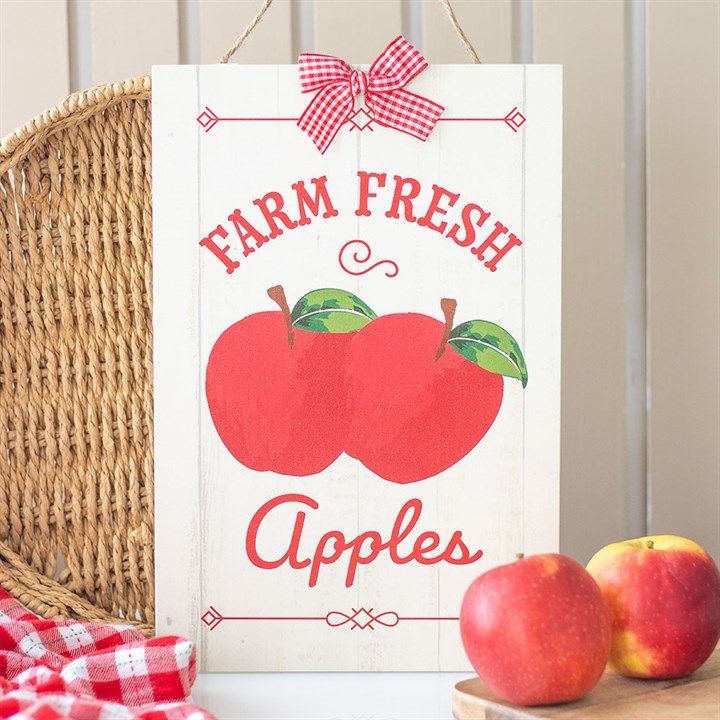 Farm Fresh Apples Hanging Sign, image 1 of 4