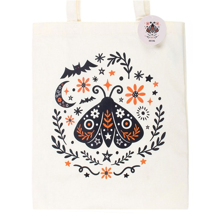 Folk Moth Tote Bag, image 3 of 4