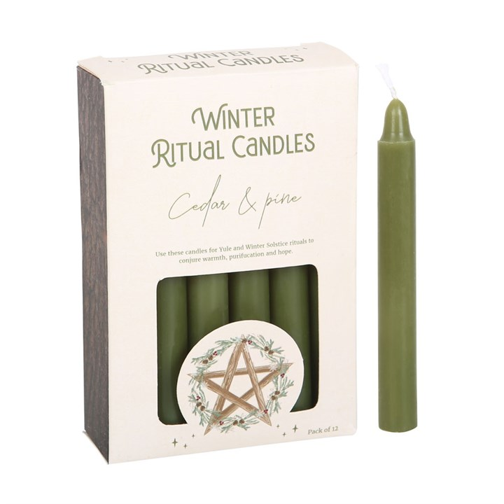 Cedar & Pine Winter Ritual Spell Candles, image 2 of 4