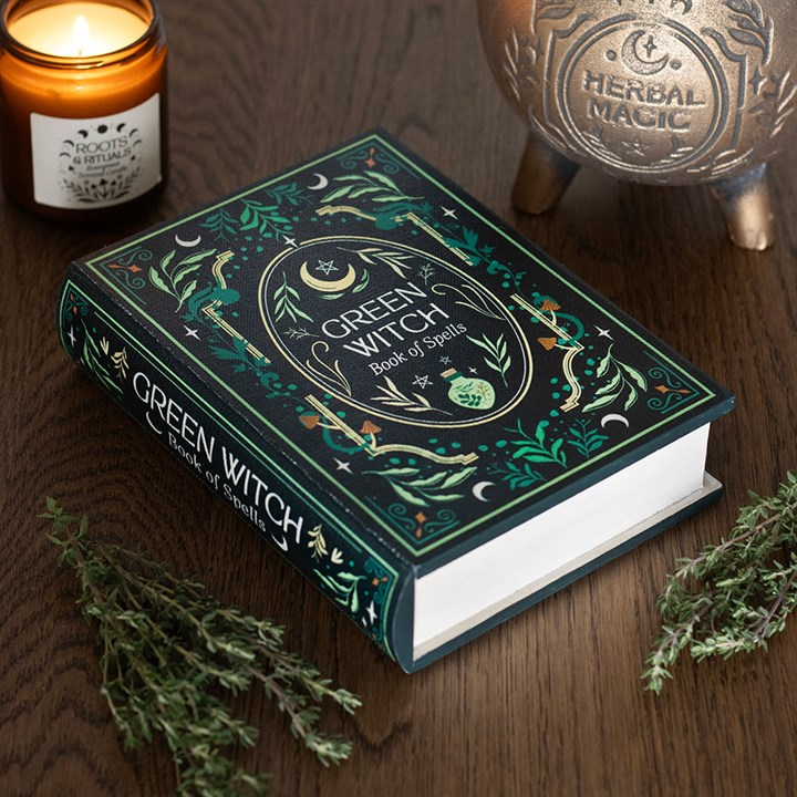 Green Witch Book Shaped Storage Box, image 1 of 5